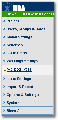 webFragment for worklogTypes