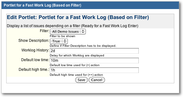 Fastworklog On Filter Parameters