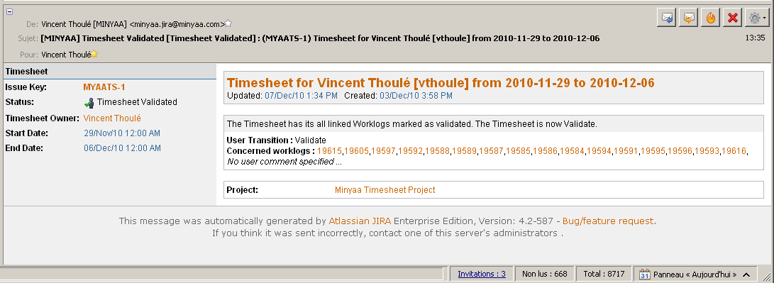 Workflow for Timesheets