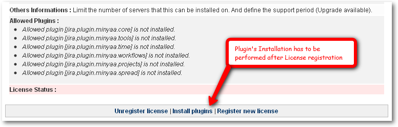 License Key registered, ready for installation