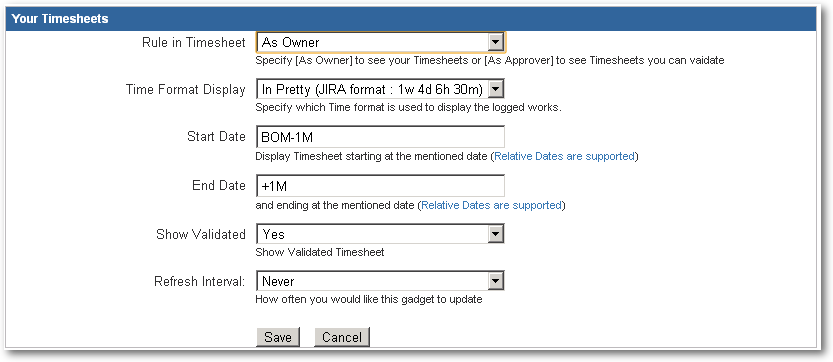 Timesheet List for Owner