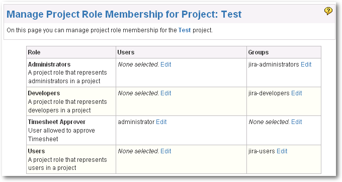 Timesheets Configuration