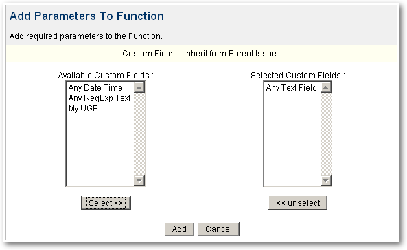 Inherit CustomFields Post-Function