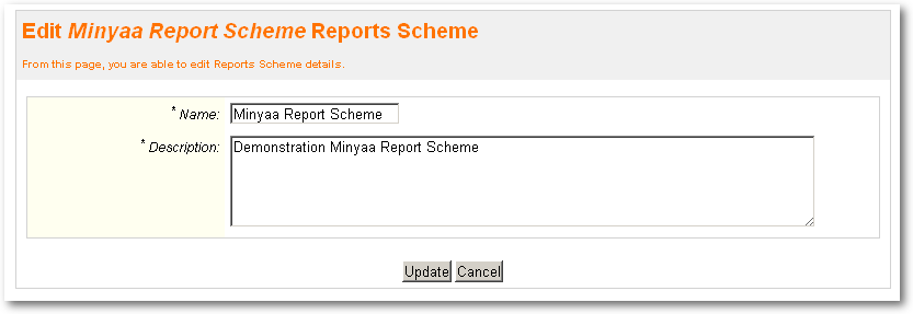 Add Reports Scheme